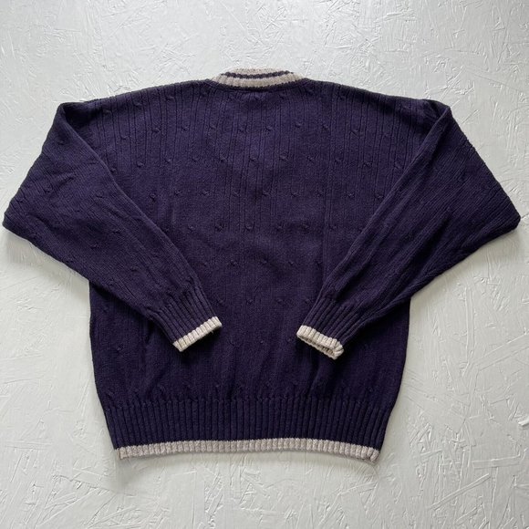 Vintage Today's News Men's Textured Pullover Ramie Cotton Sweater Size XL - Picture 2 of 10